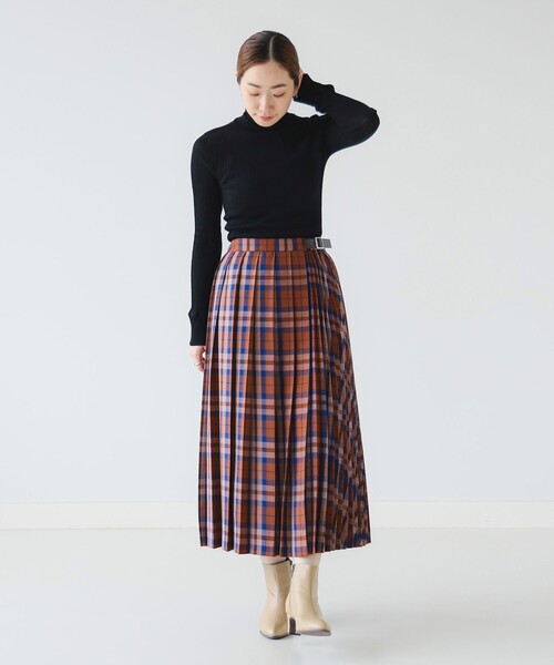 B:MING by BEAMS（ビーミングバイビームス）の「プリーツ ミックス スカート（S～M）（スカート・レディース・その他/グリーン/ブラウン・SMALL/MEDIUM）」の6枚目の写真