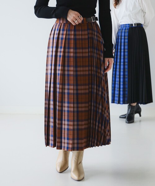 B:MING by BEAMS（ビーミングバイビームス）の「プリーツ ミックス スカート（S～M）（スカート・レディース・その他/グリーン/ブラウン・SMALL/MEDIUM）」の9枚目の写真