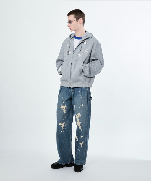 BIG EYELET STUCK HOODIE 【M TO R】 BIG EYELET STUCK HOODIE（パーカー）｜M TO R（ムウトアール