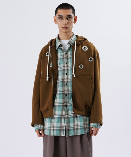M TO R BIG EYELET STUCK HOODIE 38