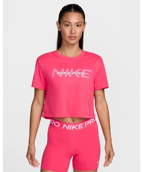 NIKE(ナイキ)の「《NIKEアパレル》ナイキ WS PRO CRP S/S Tシャツ FA24(Tシャツ/カットソー・レディース・ターコイズブルー/ピンク/ブラック・S/M/L/XL)」の4枚目の写真