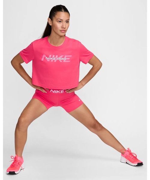NIKE(ナイキ)の「《NIKEアパレル》ナイキ WS PRO CRP S/S Tシャツ FA24(Tシャツ/カットソー・レディース・ターコイズブルー/ピンク/ブラック・S/M/L/XL)」の8枚目の写真