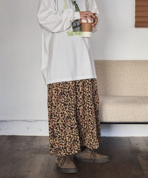 feepur by saya | 【XSサイズあり】レオパードワッシャーミドルスカート(スカート)