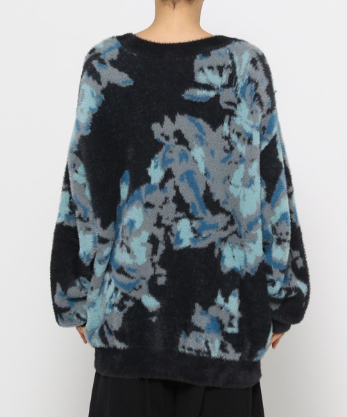 【セール】アソートシャギーガラVネックカーディガン(HARE)（カーディガン/ボレロ）｜HARE（ハレ）