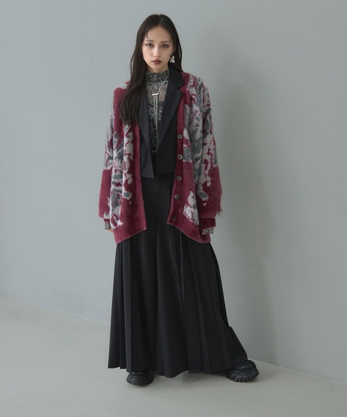 【セール】アソートシャギーガラVネックカーディガン(HARE)（カーディガン/ボレロ）｜HARE（ハレ）