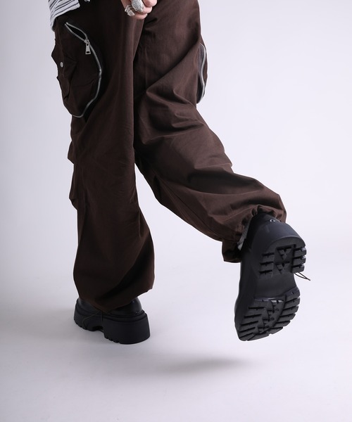 GENXDER(ノンジェンダー)の「【GENXDER】ポケットカーゴパンツ(カーゴパンツ・メンズ・ブラック/チョコ・MEDIUM/LARGE/X-LARGE/XX-LARGE)」の6枚目の写真