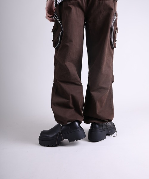 GENXDER(ノンジェンダー)の「【GENXDER】ポケットカーゴパンツ(カーゴパンツ・メンズ・ブラック/チョコ・MEDIUM/LARGE/X-LARGE/XX-LARGE)」の8枚目の写真