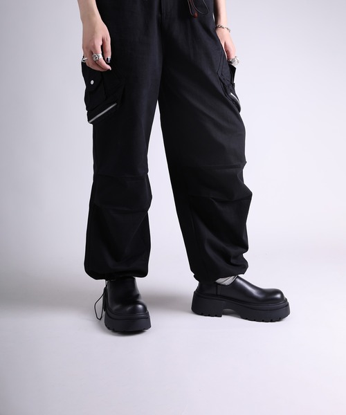 GENXDER(ノンジェンダー)の「【GENXDER】ポケットカーゴパンツ(カーゴパンツ・メンズ・ブラック/チョコ・MEDIUM/LARGE/X-LARGE/XX-LARGE)」の11枚目の写真