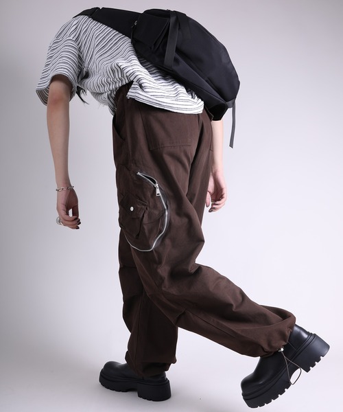 GENXDER(ノンジェンダー)の「【GENXDER】ポケットカーゴパンツ(カーゴパンツ・メンズ・ブラック/チョコ・MEDIUM/LARGE/X-LARGE/XX-LARGE)」の14枚目の写真