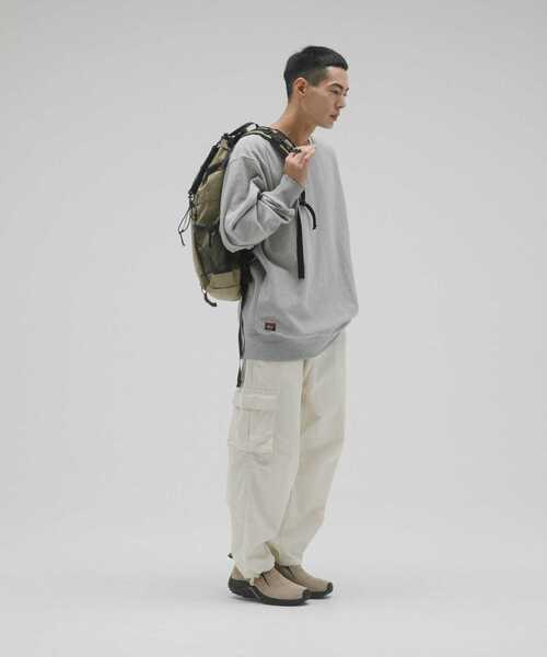 NANGA（ナンガ）の「『別注』NANGA×EKAL　ロゴスウェット（スウェット・メンズ・グレー/ホワイト・MEDIUM/LARGE）」の8枚目の写真