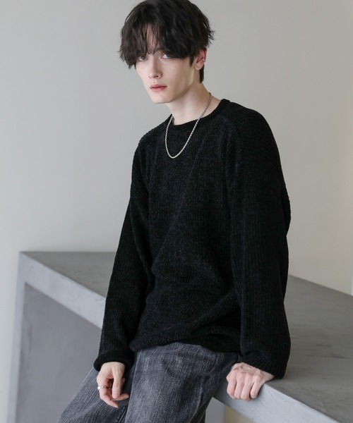 DEUXIEME CLASSE - GOLDEN GOOSE　JOURNEY CROPPED クルーネックニット　M GOLDEN M S REGULAR KNIT CREW NECK COTTON WITH LOGO（ニット