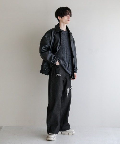 モールジャガードクルーネックニット（ニット/セーター）｜ASTRONOMY