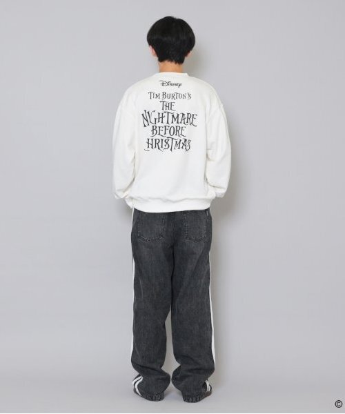 GLAZOS（グラソス）の「【大人向けサイズあり】【ナイトメアー・ビフォア・クリスマス】ジャック/ボックスプリントトレーナー（スウェット・キッズ・ブラック/ホワイト・S/M/L/LL）」の4枚目の写真