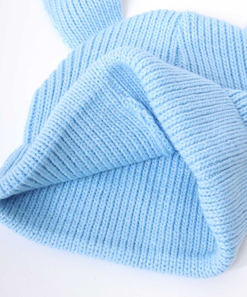 Lee(リー)の「Lee(リー)うさ耳ニットビーニー/ニットキャップ/耳付きニット帽 レディース メンズ ユニセックス(ニットキャップ/ビーニー・レディース・ライトブルー/ブラック/ピンク/ホワイト・FREE)」の22枚目の写真