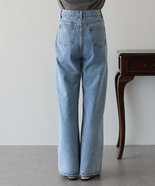 BLUEEAST（ブルーイースト）の「ハートスタッズデニムパンツ（デニムパンツ・レディース・ブルー/ブラック・MEDIUM/LARGE/SMALL）」の5枚目の写真