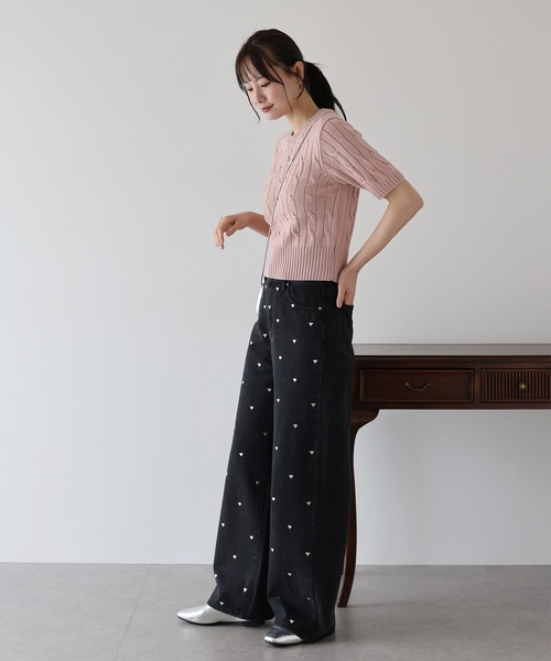 BLUEEAST（ブルーイースト）の「ハートスタッズデニムパンツ（デニムパンツ・レディース・ブルー/ブラック・MEDIUM/LARGE/SMALL）」の11枚目の写真