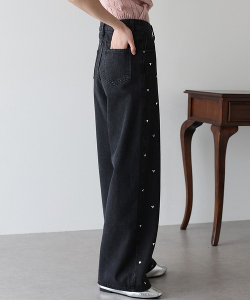 BLUEEAST（ブルーイースト）の「ハートスタッズデニムパンツ（デニムパンツ・レディース・ブルー/ブラック・MEDIUM/LARGE/SMALL）」の15枚目の写真