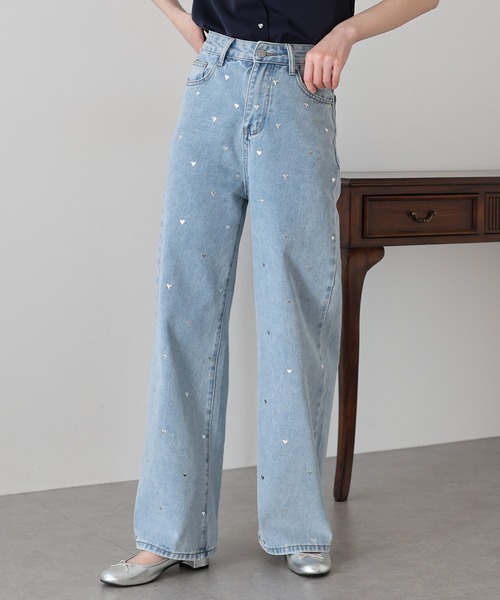 BLUEEAST（ブルーイースト）の「ハートスタッズデニムパンツ（デニムパンツ・レディース・ブルー/ブラック・MEDIUM/LARGE/SMALL）」の20枚目の写真