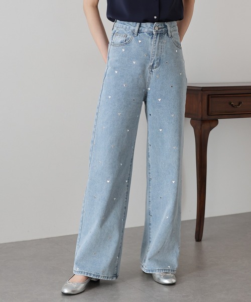 BLUEEAST（ブルーイースト）の「ハートスタッズデニムパンツ（デニムパンツ・レディース・ブルー/ブラック・MEDIUM/LARGE/SMALL）」の21枚目の写真