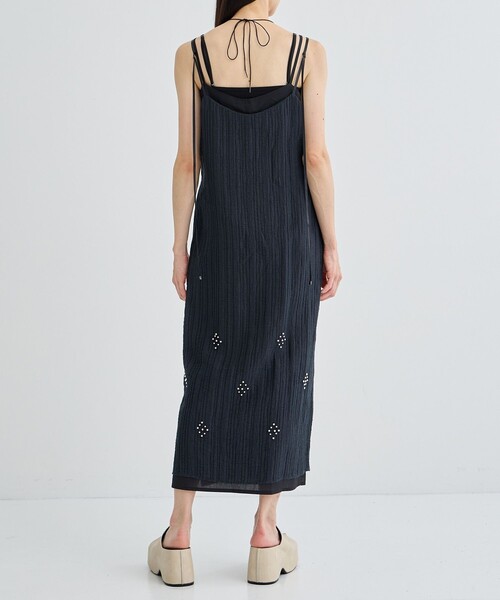 STUDIOUS(ステュディオス)の「【IHNN/イン】STUDS LAYERD DRESS(ドレス・レディース・ブラック・36/38)」の3枚目の写真
