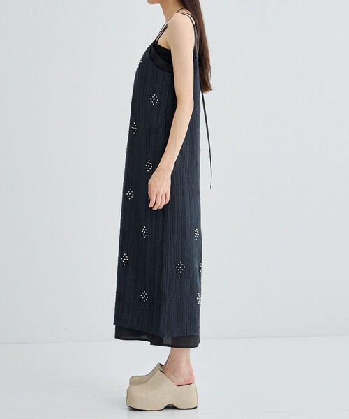 STUDIOUS(ステュディオス)の「【IHNN/イン】STUDS LAYERD DRESS(ドレス・レディース・ブラック・36/38)」の5枚目の写真