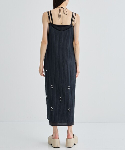 STUDIOUS(ステュディオス)の「【IHNN/イン】STUDS LAYERD DRESS(ドレス・レディース・ブラック・36/38)」の6枚目の写真