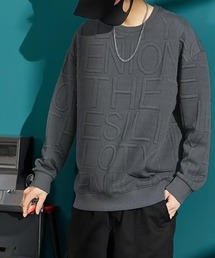 AsaAura（アサオーラ）の「エンボス加工ロゴtシャツ メンズ 長袖（パーカー）」