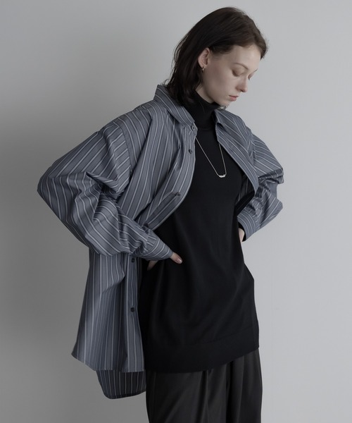 remer(リメール)の「loose basic regular shirt / ルーズベーシックレギュラーシャツ(シャツ/ブラウス・メンズ・ライトグレー/ホワイト/ネイビー/ダークグリーン/サックスブルー・SMALL/X-SMALL/LARGE/MEDIUM)」の22枚目の写真