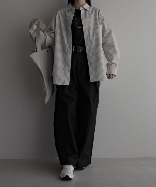 remer(リメール)の「loose basic regular shirt / ルーズベーシックレギュラーシャツ(シャツ/ブラウス・メンズ・ライトグレー/ホワイト/ネイビー/ダークグリーン/サックスブルー・SMALL/X-SMALL/LARGE/MEDIUM)」の13枚目の写真