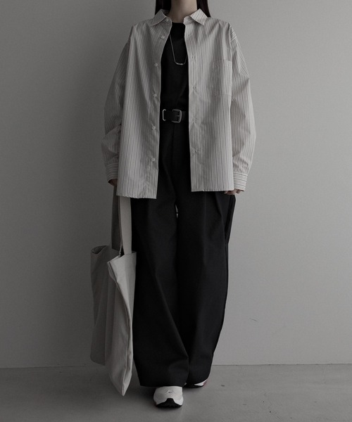 remer(リメール)の「loose basic regular shirt / ルーズベーシックレギュラーシャツ(シャツ/ブラウス・メンズ・ライトグレー/ホワイト/ネイビー/ダークグリーン/サックスブルー・SMALL/X-SMALL/LARGE/MEDIUM)」の15枚目の写真