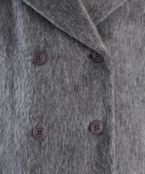 To b. by agnes b.(トゥービーバイアニエスベー)の「WW55 MANTEAU シャギーピーコート(ダッフルコート・レディース・グレー・38/36/40)」の5枚目の写真