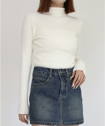 Judin（ジュディン）の「カフボタンリブハイネックプルオーバー【JD】（スウェット）」