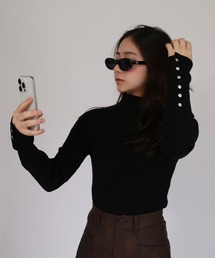 Judin（ジュディン）の「カフボタンリブハイネックプルオーバー【JD】（スウェット）」