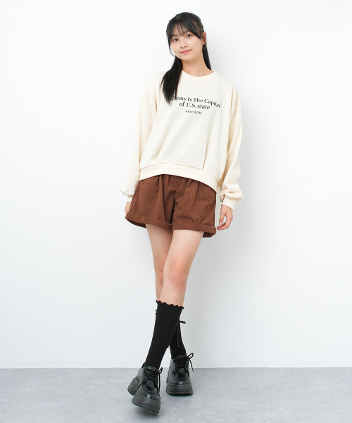 RiCO SUCRE（リコシュクレ）の「【裏起毛】袖ボリュームプルオーバー（スウェット・キッズ・アイボリー/ラベンダー/杢グレー/サックスブルー・160/130/165/150/140）」の5枚目の写真