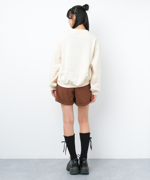 RiCO SUCRE（リコシュクレ）の「【裏起毛】袖ボリュームプルオーバー（スウェット・キッズ・アイボリー/ラベンダー/杢グレー/サックスブルー・160/130/165/150/140）」の6枚目の写真