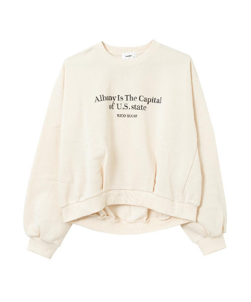 RiCO SUCRE（リコシュクレ）の「【裏起毛】袖ボリュームプルオーバー（スウェット・キッズ・アイボリー/ラベンダー/杢グレー/サックスブルー・160/130/165/150/140）」の10枚目の写真