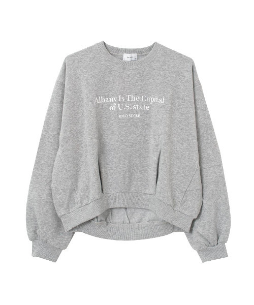 RiCO SUCRE（リコシュクレ）の「【裏起毛】袖ボリュームプルオーバー（スウェット・キッズ・アイボリー/ラベンダー/杢グレー/サックスブルー・160/130/165/150/140）」の11枚目の写真