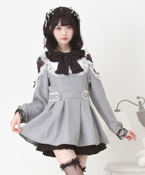 DearMyLoveEmily プリンセスティアードはしごレースフリルワンピース