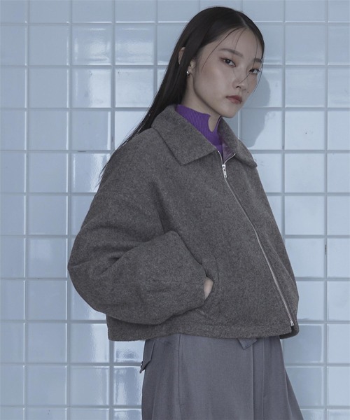 miette（ミエット）の「ボリュームスリーブショートブルゾン（ブルゾン・レディース・アイボリー/チャコール・FREE）」の11枚目の写真