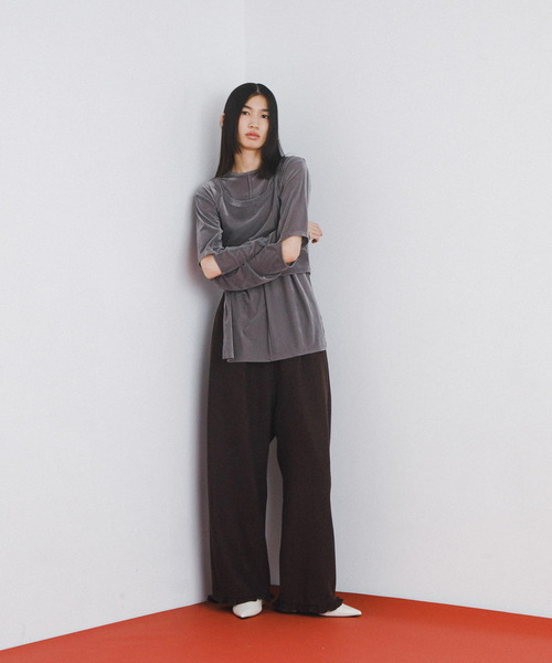 LAATO(ラート)の「wool easy frill pants(その他パンツ・レディース・グレー/ブラウン・FREE)」の13枚目の写真
