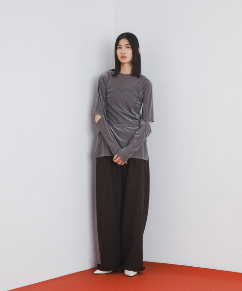 LAATO(ラート)の「wool easy frill pants(その他パンツ・レディース・グレー/ブラウン・FREE)」の15枚目の写真