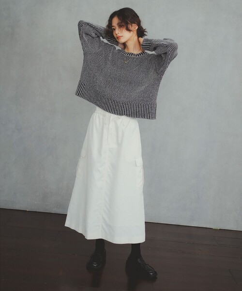 B:MING by BEAMS（ビーミングバイビームス）の「ミリタリー カーゴスカート（S～M）（スカート・レディース・カーキ/ナチュラル/チャコールグレー・MEDIUM/SMALL）」の4枚目の写真