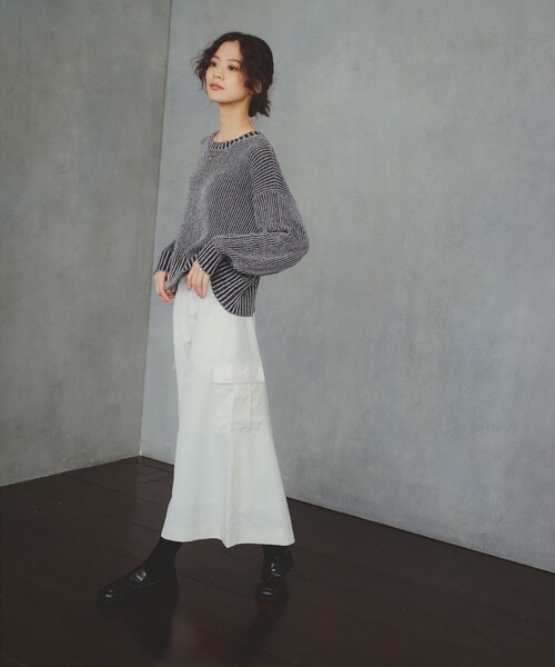 B:MING by BEAMS（ビーミングバイビームス）の「ミリタリー カーゴスカート（S～M）（スカート・レディース・カーキ/ナチュラル/チャコールグレー・MEDIUM/SMALL）」の5枚目の写真