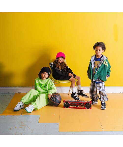 BREEZE(ブリーズ)の「【BREEZE NEW JACK・セットアップ可】ストリートカットソーパンツ(スウェットパンツ・キッズ・キナリ/ライム・90/100/110/120/130/140/150/160)」の7枚目の写真