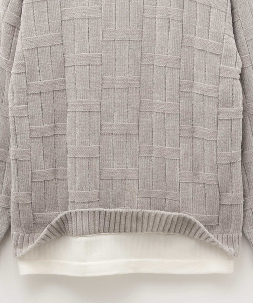 コムデギャルソン グレー ニット レイヤードワンピース