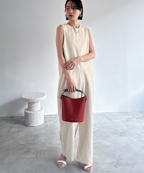 Doux archives（ドゥアルシーヴ）の「デニムサロペット（サロペット/オーバーオール・レディース・アイボリー/ネイビー・FREE）」の11枚目の写真