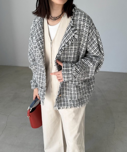 Doux archives（ドゥアルシーヴ）の「デニムサロペット（サロペット/オーバーオール・レディース・アイボリー/ネイビー・FREE）」の20枚目の写真