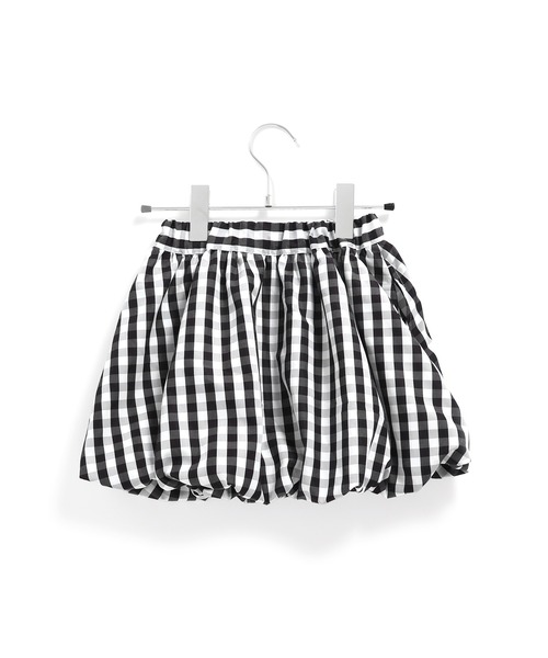MAKE YOUR DAY（メイクユアデイ）の「チェックバルーンスカート■80～140cm（スカート・キッズ・ブラック/ネイビー・90/120/130/140/80/100/110）」の10枚目の写真