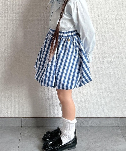 MAKE YOUR DAY（メイクユアデイ）の「チェックバルーンスカート■80～140cm（スカート・キッズ・ブラック/ネイビー・90/120/130/140/80/100/110）」の20枚目の写真