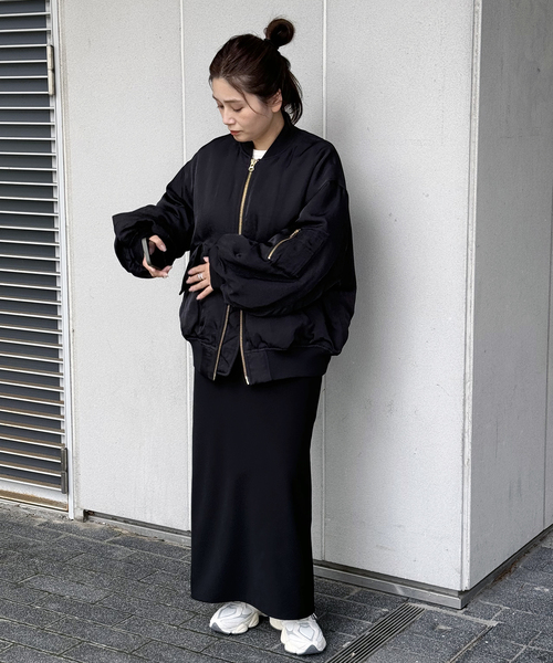 JOURNAL STANDARD（ジャーナルスタンダード）の「パッファー MA-1（MA-1・レディース・ブラック/ブラウン・FREE）」の3枚目の写真